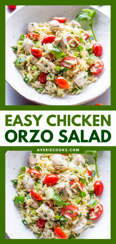 Chicken Orzo Salad Recipe (Easy Pasta Salad!) - Averie Cooks