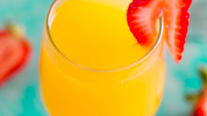 Tropical Mango Mimosa Drink Recipe Glass Or Pitcher Averie Cooks