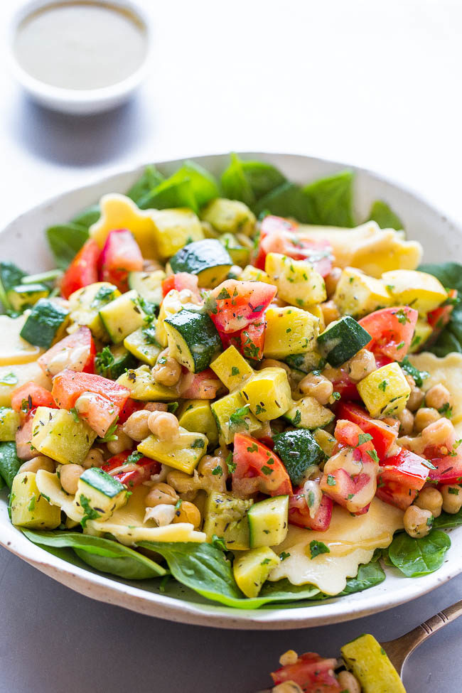 Healthy Mediterranean Salad Recipe (Cobb Salad Recipe!) - Averie Cooks