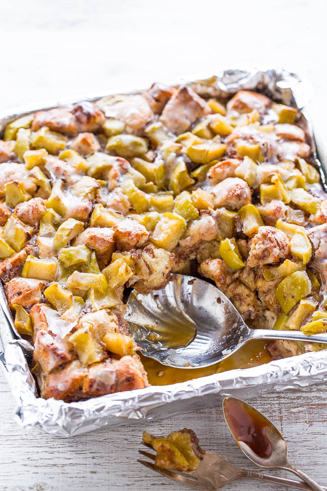 Caramel Apple Cinnamon Roll Bake