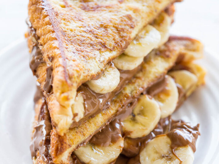 Nutella, Peanut Butter and Banana stuffed Breakfast Braid - Two in