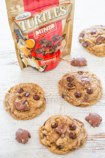 Chocolate Chip Turtle Cookies - Averie Cooks