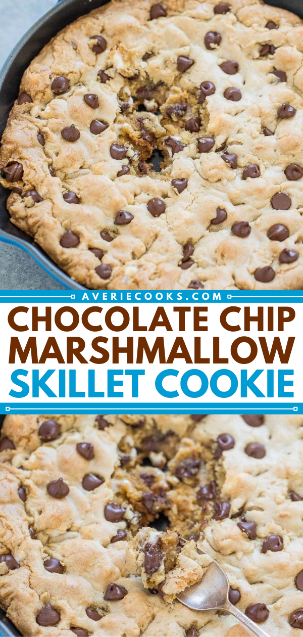 Chocolate Chip Skillet Cookie - 1 skillet+many spoons=WINNING!