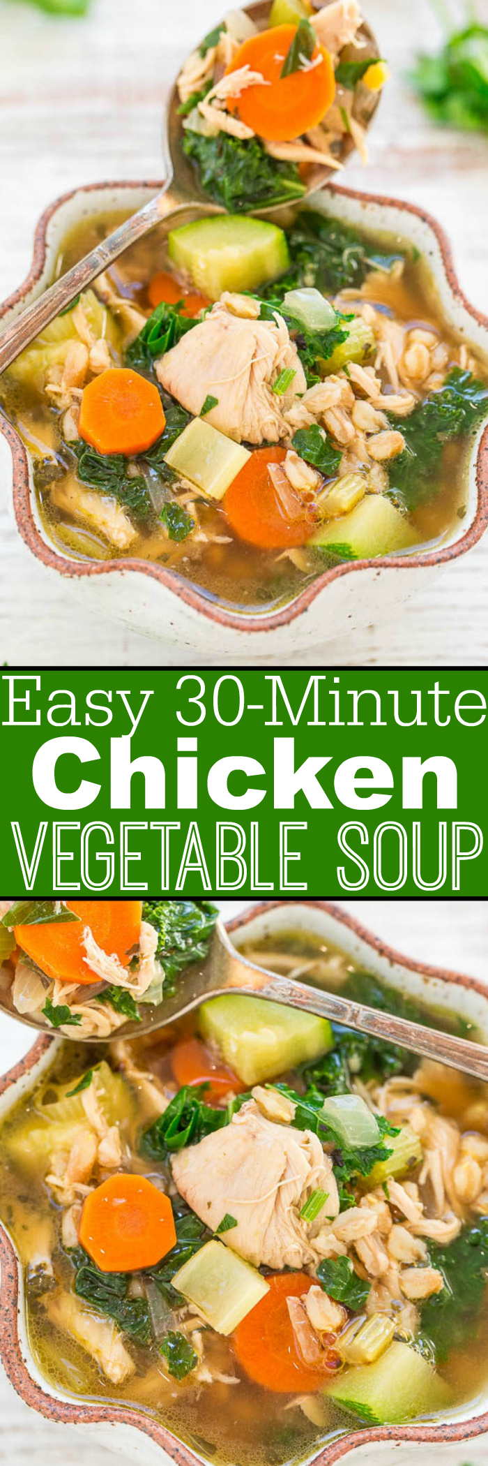 Easy 30-Minute Chicken Vegetable Soup - Averie Cooks