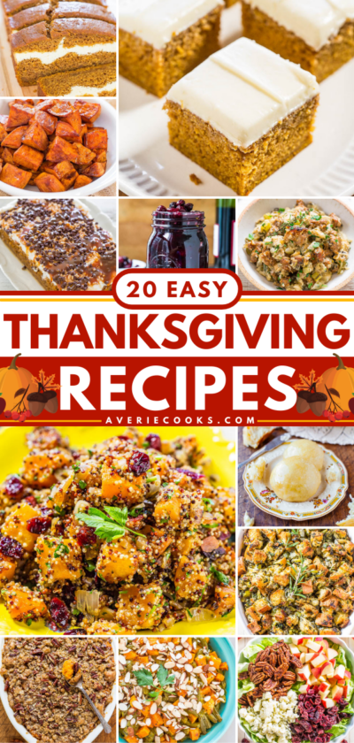 20 Easy Thanksgiving Recipes - Averie Cooks