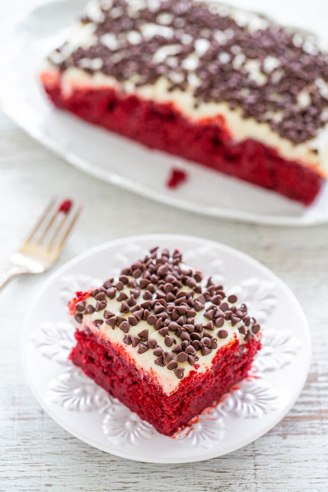 Easy Red Velvet Cake Recipe A Poke Cake Recipe Averie Cooks
