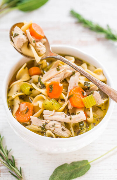 Easy 30-Minute Turkey Soup (with Noodles!) - Averie Cooks