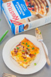 Cheesy Egg Casserole With Bacon (Super Easy!) - Averie Cooks