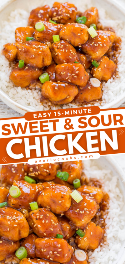 15-Minute Sweet and Sour Chicken - Averie Cooks