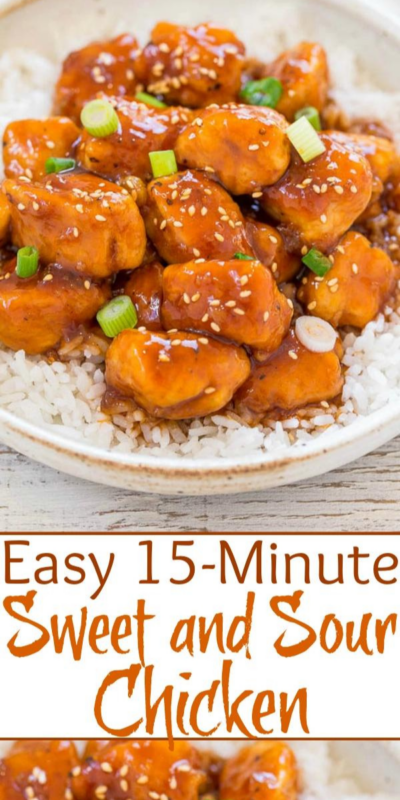 Easy 15-Minute Sweet and Sour Chicken - Averie Cooks