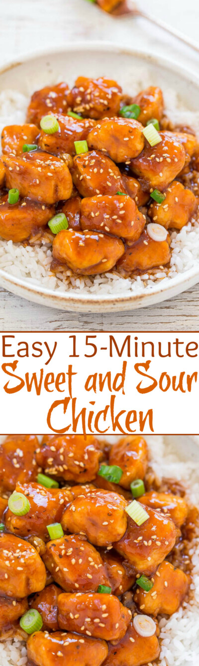 Easy 15-Minute Sweet and Sour Chicken - Averie Cooks