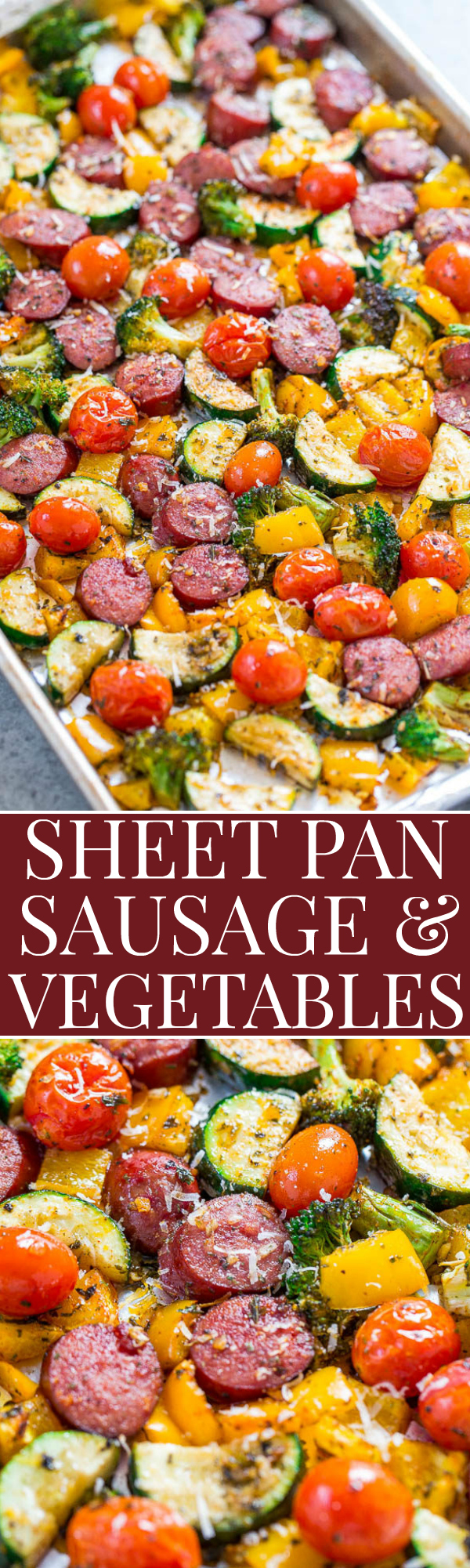 Sheet Pan Sausage and Veggies - Creme De La Crumb