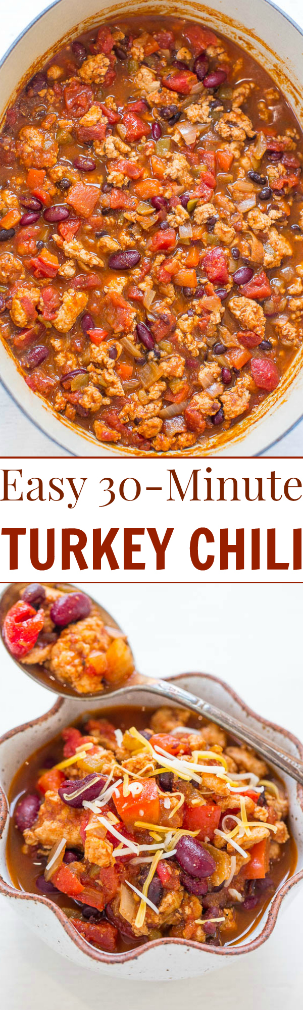 The BEST Healthy Turkey Chili Recipe (30 Minutes!) - Averie Cooks