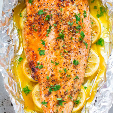 Honey Lemon Salmon (Sheet Pan Salmon Recipe) - Averie Cooks