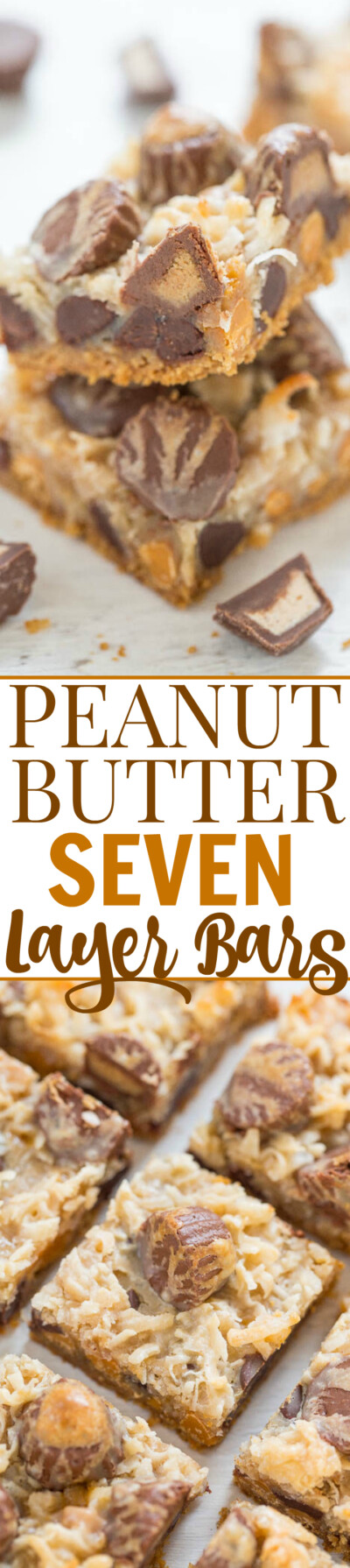 Peanut Butter Seven Layer Bars - Averie Cooks