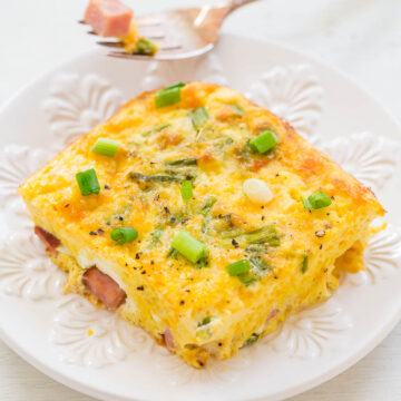 Baked Ham and Cheese Omelet - Averie Cooks