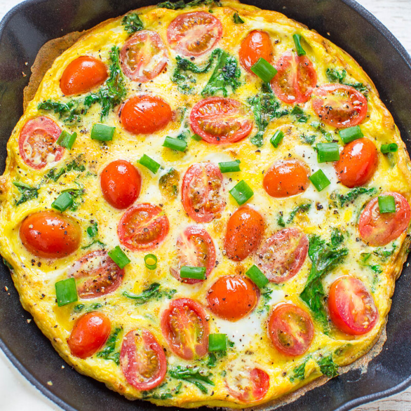 Kale and Tomato Frittata - Averie Cooks