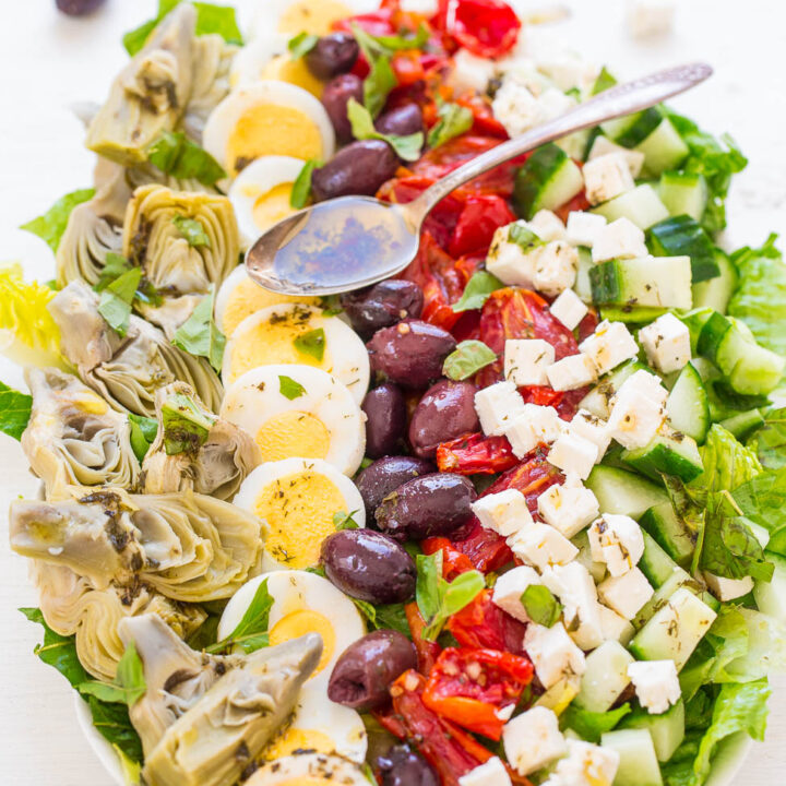 Healthy Mediterranean Salad Recipe Cobb Salad Recipe Averie Cooks