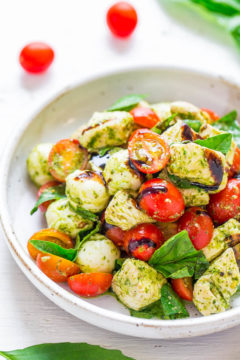 Pesto Chicken Caprese Salad - Averie Cooks