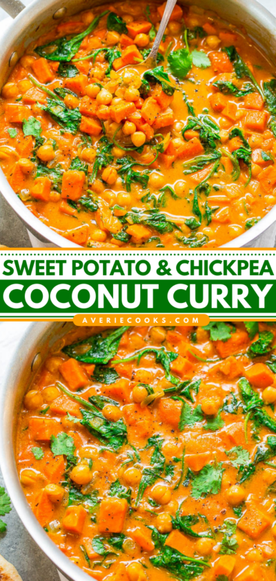 One-Pan Sweet Potato Curry Recipe (Vegetarian) - Averie Cooks