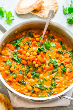 One-Pan Sweet Potato Curry Recipe (Vegetarian) - Averie Cooks