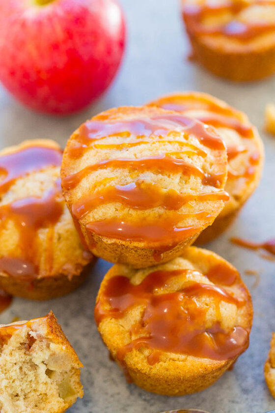 Caramel Apple Muffins Recipe (So Easy!) - Averie Cooks