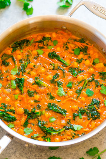 Thai Chickpea and Kale Curry - Averie Cooks