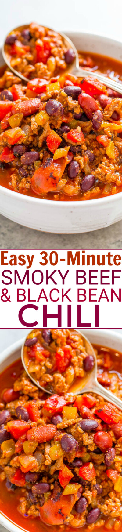 30-Minute Smoky Ground Beef Chili (with Beans!) - Averie Cooks