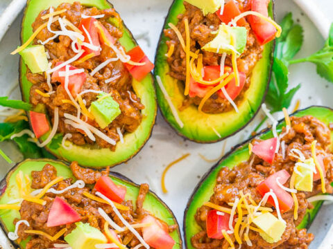 Easy Taco Stuffed Avocado Recipe 15 Minutes Averie Cooks