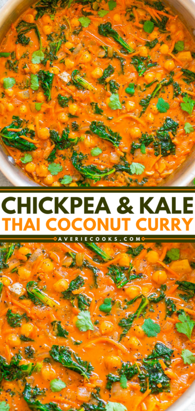 Thai Chickpea and Kale Curry - Averie Cooks