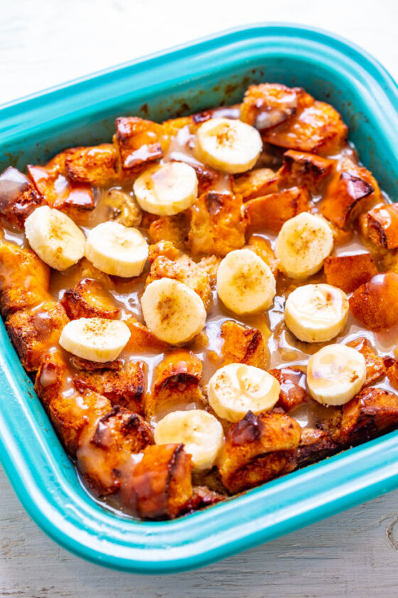 Easy Banana Bread Pudding Recipe Averie Cooks