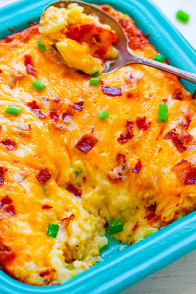 Easy Twice Baked Potato Casserole - Averie Cooks