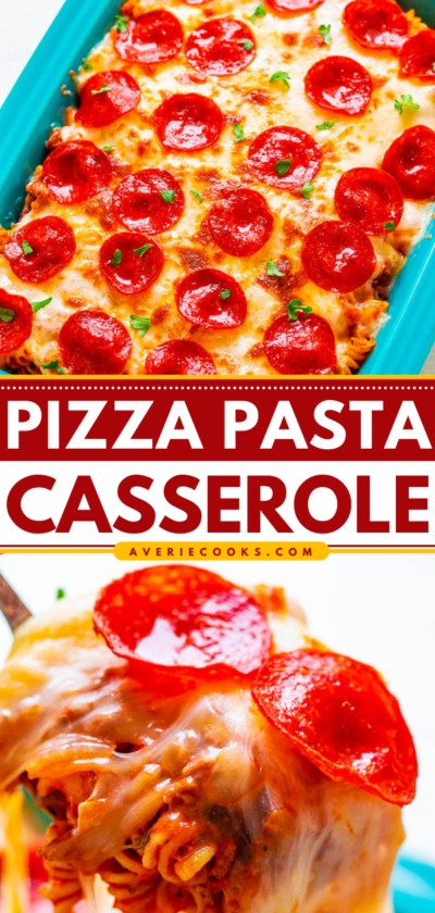 20-Minute Pepperoni Pizza Casserole - Averie Cooks