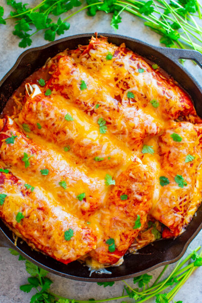 Easy Smothered Beef Burritos Recipe - Averie Cooks