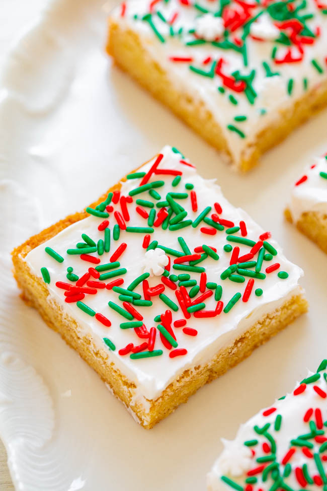 Snickerdoodle Bars with Cream Cheese Frosting - Averie Cooks