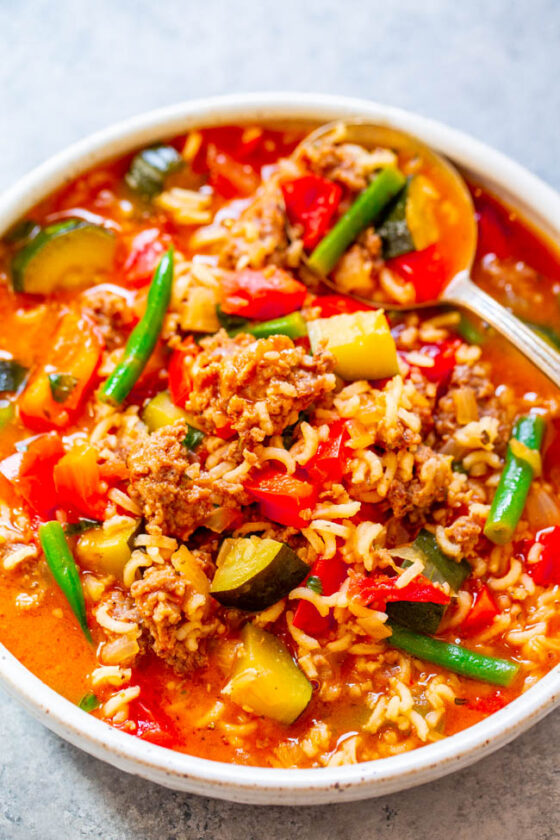 Italian Sausage and Peppers Skillet with Rice Averie Cooks