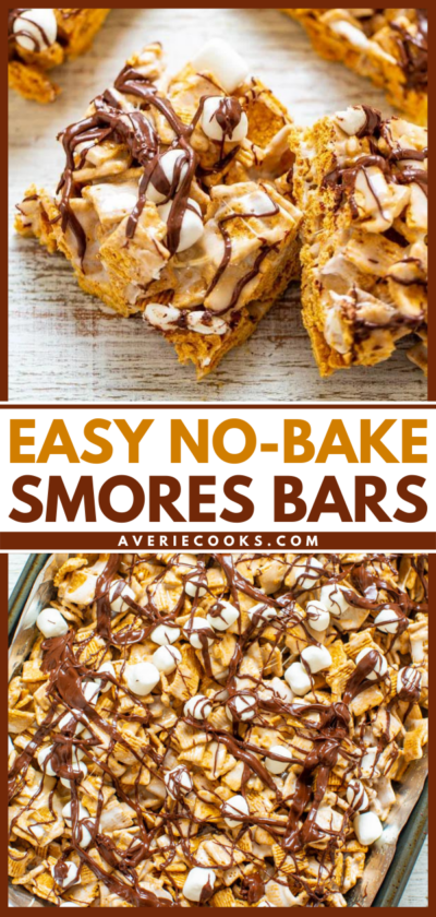 4-Ingredient Golden Grahams S'mores Bars - Averie Cooks