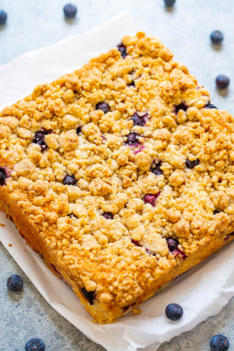 Blueberry Coffee Cake (with Streusel Topping!) - Averie Cooks