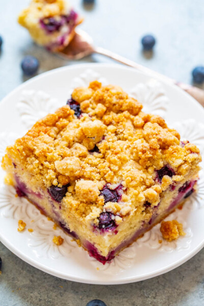 Blueberry Coffee Cake (with Streusel Topping!) - Averie Cooks