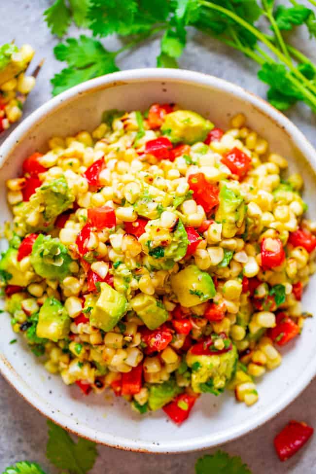 Avocado Corn Salad (EASY & Healthy!) - Averie Cooks