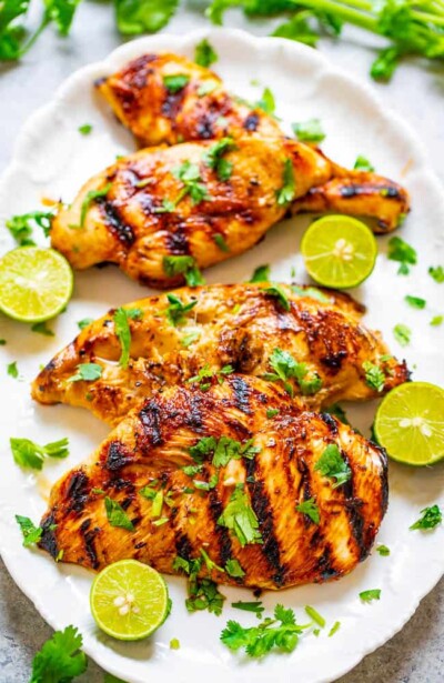 Grilled Lime Cilantro Chicken (+ Easy Marinade!) - Averie Cooks