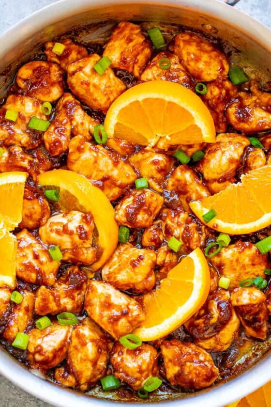 Healthy Orange Chicken (8 Ingredients!) - Averie Cooks