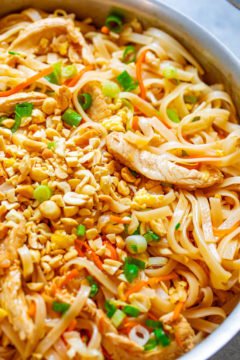 Quick & Easy Chicken Pad Thai - Averie Cooks