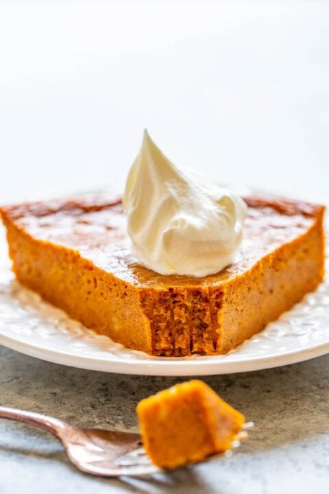 Easiest Crustless Pumpkin Pie Recipe - Averie Cooks