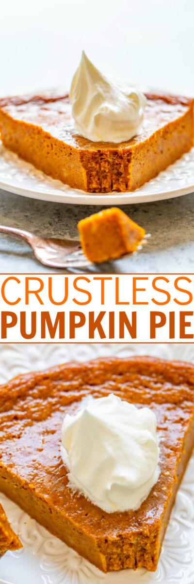 Crustless Pumpkin Pie Recipe (Super Easy!) - Averie Cooks