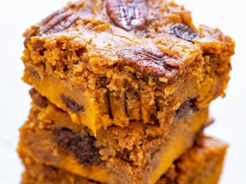 Soft Praline Pumpkin Bars With Cake Mix Averie Cooks