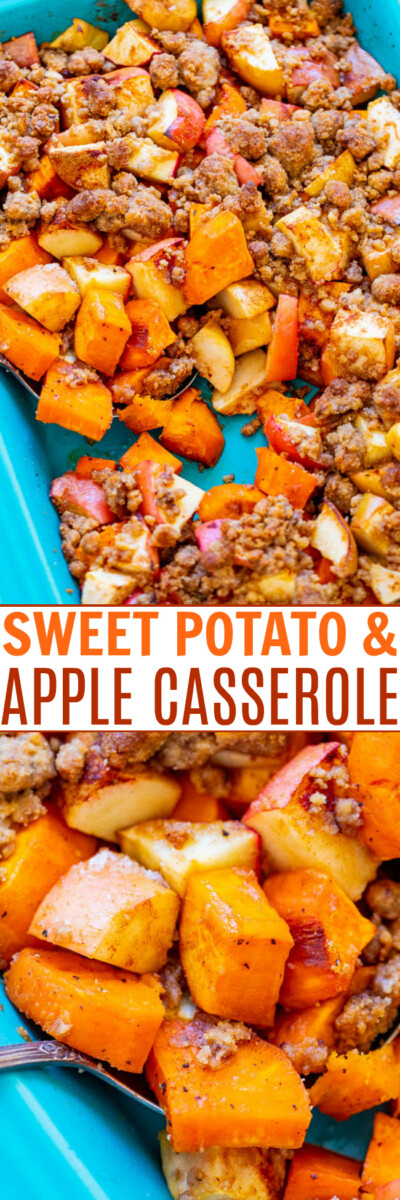 Roasted Sweet Potato and Apple Casserole - Averie Cooks