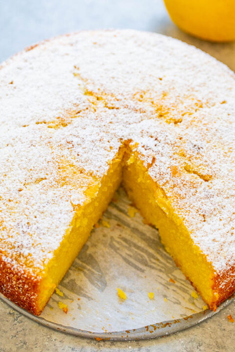 BEST EVER Lemon Olive Oil Cake Recipe - Averie Cooks