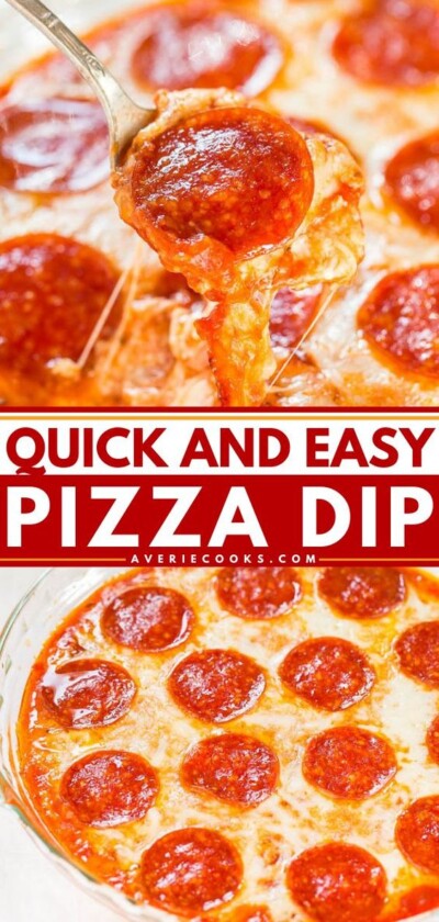 Easy Pizza Dip Recipe (Ultra Cheesy Appetizer!) - Averie Cooks