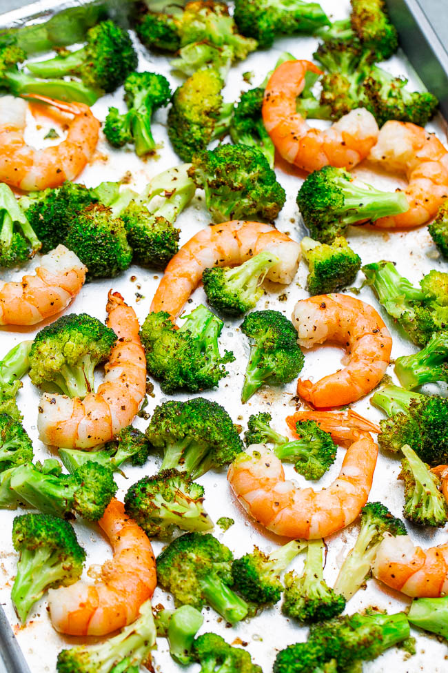 Healthy Shrimp And Broccoli Sheet Pan Recipe Averie Cooks